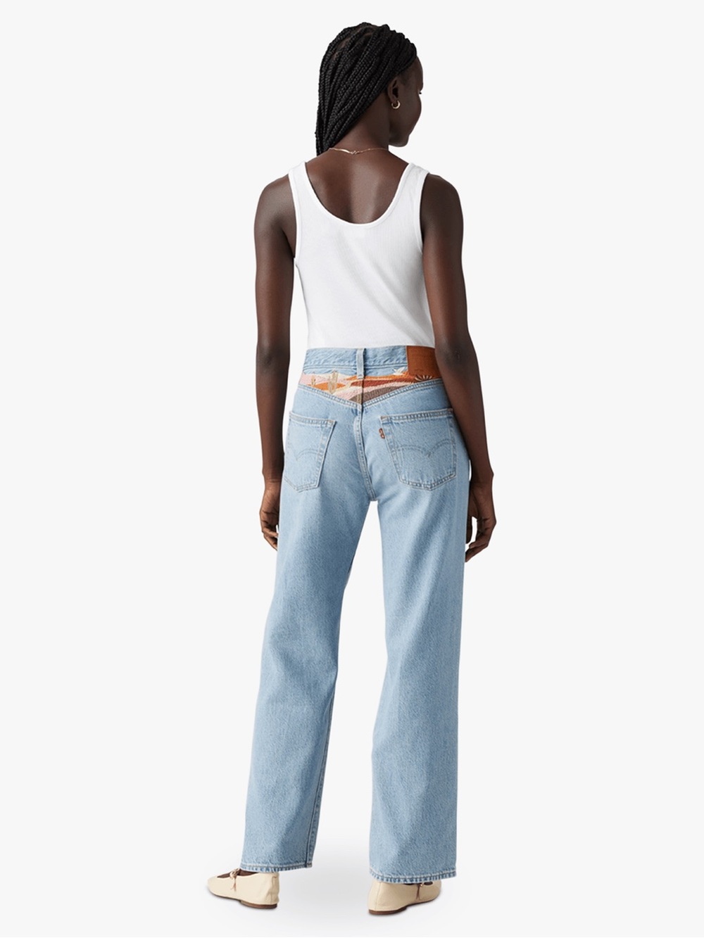 Levi's Light Blue Desert Utopia Embroidered Denim Vest and 501 90’s Jeans Set - Picture 12 of 16